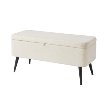 Lola Boucle Teddy Ottoman Storage Bench