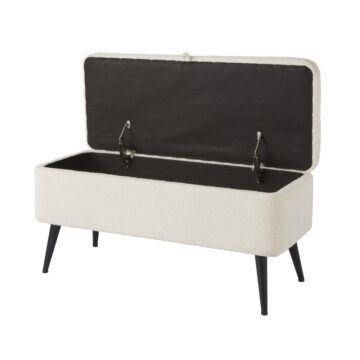 Lola Boucle Teddy Ottoman Storage Bench