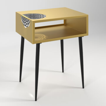 gold with black legs