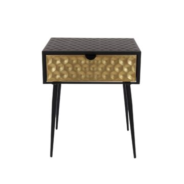 Studio Lounge Jupiter metal 1 drawer bedside cabinet