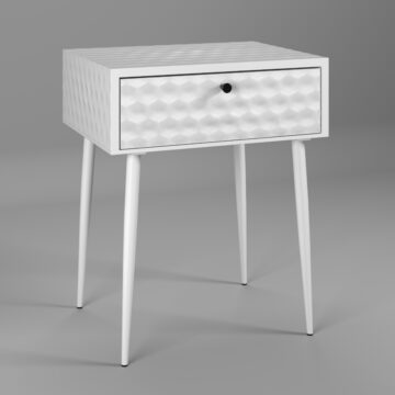 white with gold handle