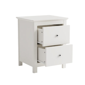 Westerlea White 2 Drawer Bedside Cabinet