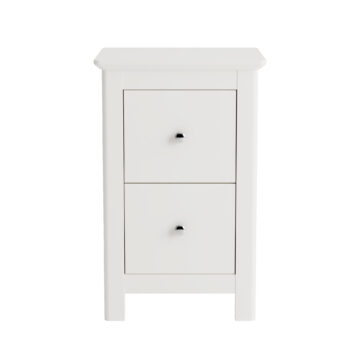 Westerlea White 2 drawer petite bedside cabinet