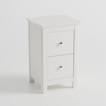 Westerlea White 2 Drawer Petite Bedside Cabinet