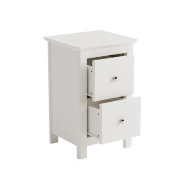 Westerlea White 2 Drawer Petite Bedside Cabinet
