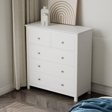 Westerlea White 2+3 drawer chest of drawers