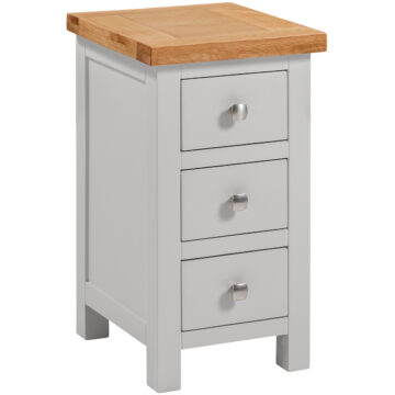 Wynyard Grey Compact 3 Drawer Bedside