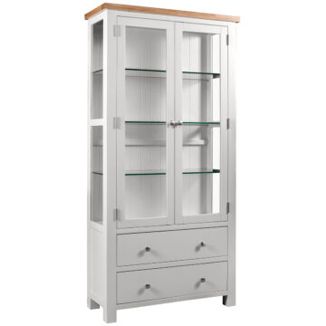 Wynyard Grey Glass Display Cabinet