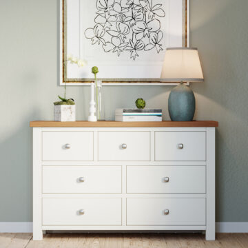 Wynyard White 3 Over 4 Chest of Drawers