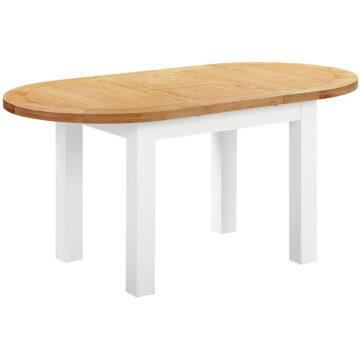 Wynyard White D-End Extending Dining Table