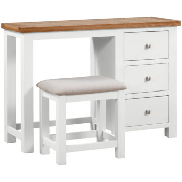Wynyard White Dressing Table with Stool
