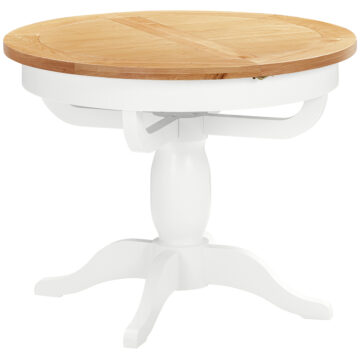 Wynyard White Round Extending Pedestal Dining Table