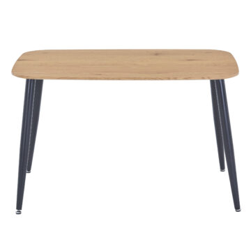light oak effect top with black tapered legs