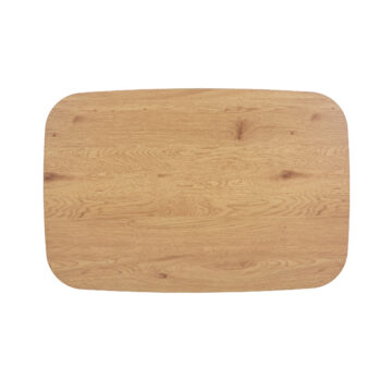 Dalvik Rectangular Dining Table | Light Oak Effect Top | Black Tapered Legs