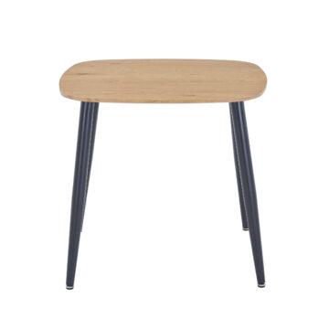 light oak effect top with black tapered legs