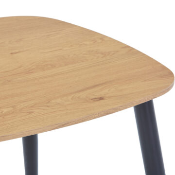 light oak effect top with black tapered legs