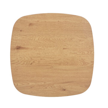 Dalvik Square Dining Table | Light Oak Effect Top | Black Tapered Legs