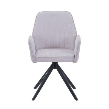 natural fabric with black metal legs (pair)