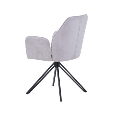 natural fabric with black metal legs (pair)