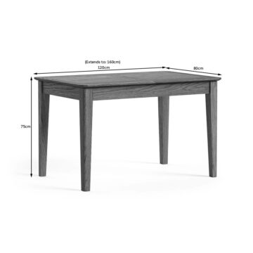 Ashdale Warm Oak Compact Extending Dining Table | 120cm – 160cm