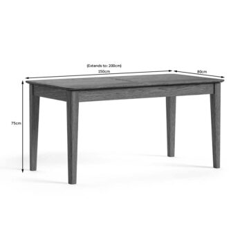 Ashdale Warm Oak Small Extending Dining Table | 150cm – 200cm