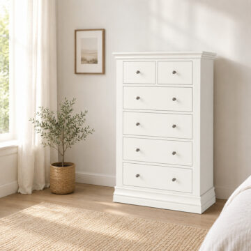 Riverton White Chest 2 Over 4