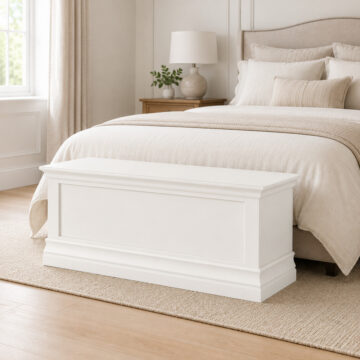 Riverton White Blanket Box