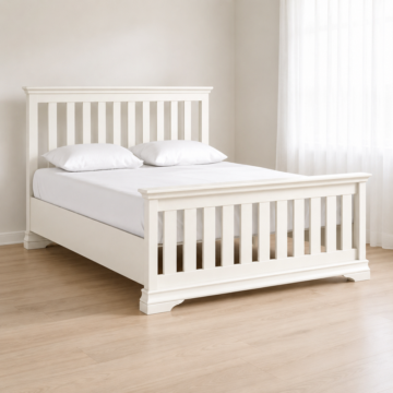 Riverton White Slatted 5' High Foot End
