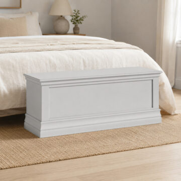 Riverton Grey Blanket Box | Assembled