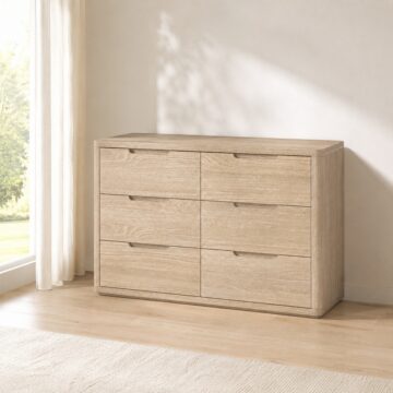 Elwood Oak 6 Drawer Chest
