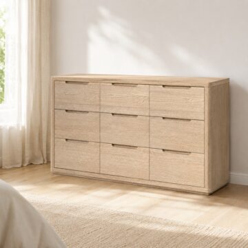 Elwood Oak 9 Drawer Chest