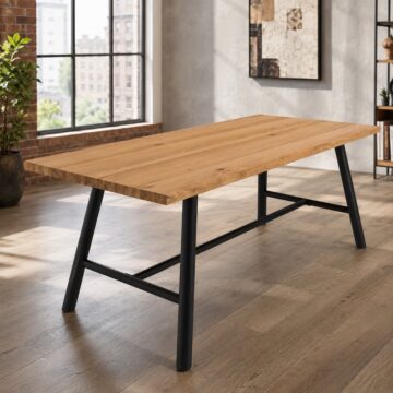 Louie Tawny Dining Table | Black Legs