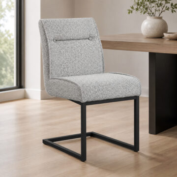 Cleaver Pair of Smoked Pearl Dining Chairs