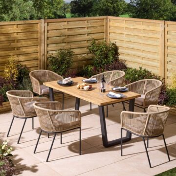 Oakworld Alfresco Oslo 6 Seat Dining Set - 160cm Table