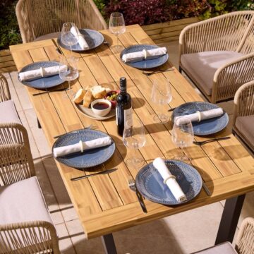 Alfresco Oslo 6 Seat Dining Set – 160cm Table