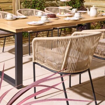 Alfresco Oslo 6 Seat Dining Set – 210cm Table