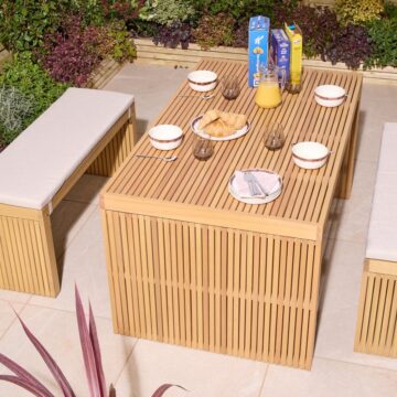 Alfresco Kyoto 4 Seat Dining Set with Cushions