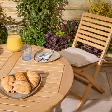 Alfresco Ashdown Folding 4 Seat Dining Set with Cushions