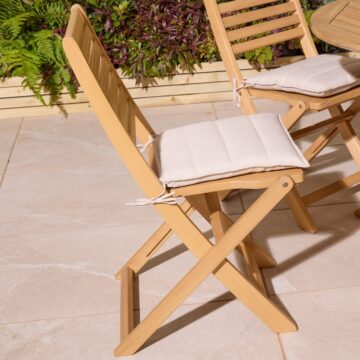 Alfresco Ashdown Folding 6 Seat Round Dining Set with Cushions