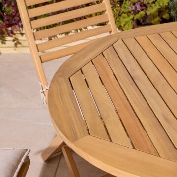 Alfresco Ashdown Folding 8 Seat Oval Dining Set with Cushions