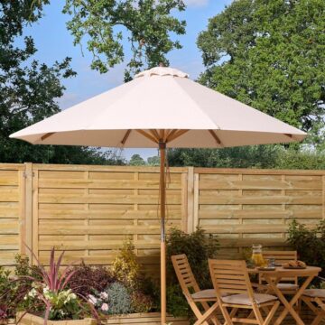 Oakworld Alfresco Ashdown Wooden Parasol - 2.5m