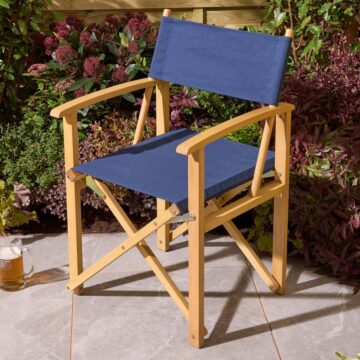 Oakworld Alfresco Ascot Folding Director's Chair - Midnight Blue