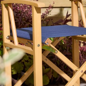Alfresco Ascot Folding Director’s Chair – Midnight Blue