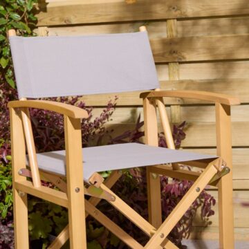 Alfresco Ascot Folding Director’s Chair – Slate Grey