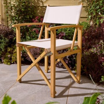 Alfresco Ascot Folding Director’s Chair – Natural