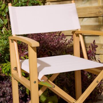 Alfresco Ascot Folding Director’s Chair – Natural