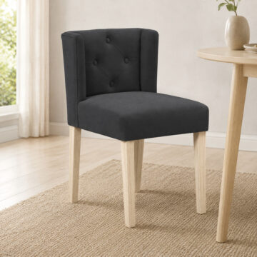 Shay Anthracite Winged Dining Chair