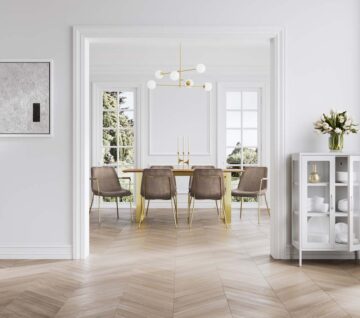 Carlo Pair of Taupe Dining Chairs | Armrests