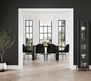 Carlo Pair of Black Dining Chairs | Armrests