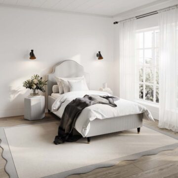 Monterey Grey Thin Stripe Single Bed (2 Packs)